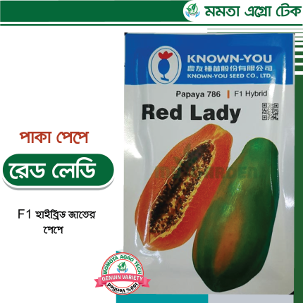রেড লেডী পেঁপে বীজ ২গ্রাম প্যাকেট (Red Lady F1 Papaya Seed 2g Pack)